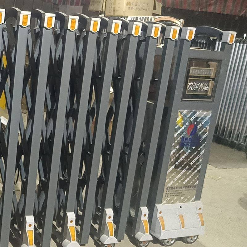 伸门缩门电大门不锈伸动钢收缩门CNA厂家大学校折叠无轨缩门现货