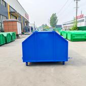 大号铁质垃圾收移集箱环垃TIN圾中转箱卫可动载带轮车勾臂箱