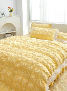 公主床温柔风柔被套被床上四件套超春秋夏季罩床PRQ裙款女生品床