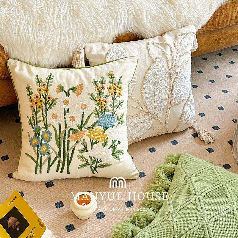 沙发靠抱靠垫法客厅绣花抱枕套不含枕芯床头靠垫背ltao1027式卧室,居家布艺,抱枕被,淘宝优惠券,粉丝福利购,淘宝优惠卷