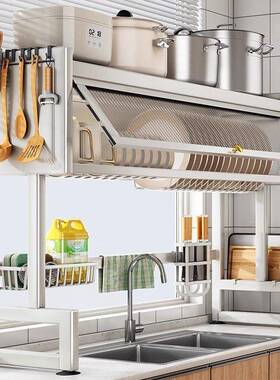 厨房水槽洗池物架碗上方防尘FRF碗柜碗碟筷子收纳台面多功能沥置