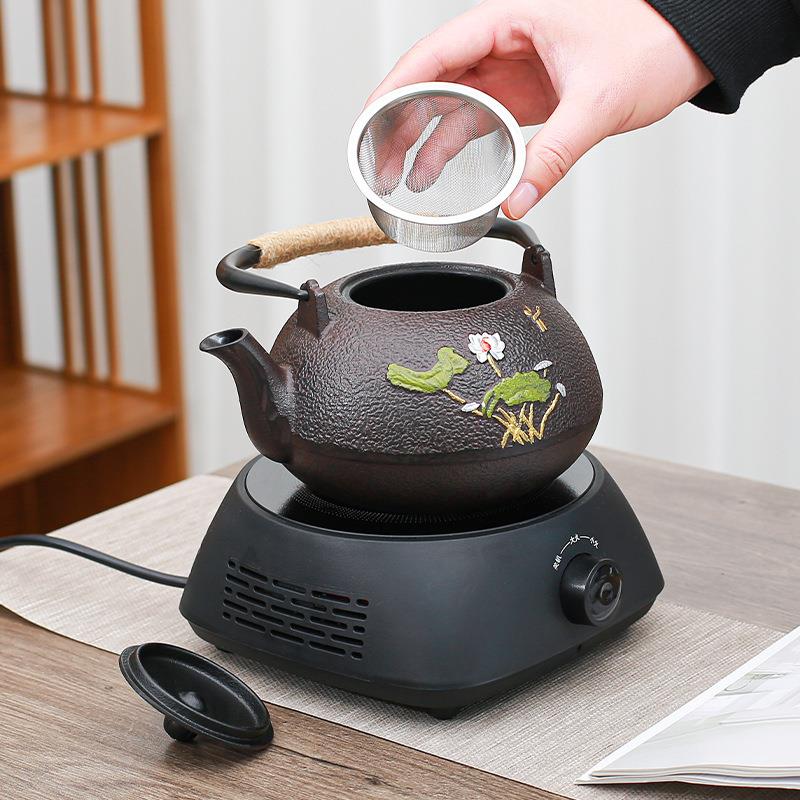 围炉煮茶茶壶家壶用过泡WNB滤茶焖茶电陶炉煮茶器铸铁单火壶明烧
