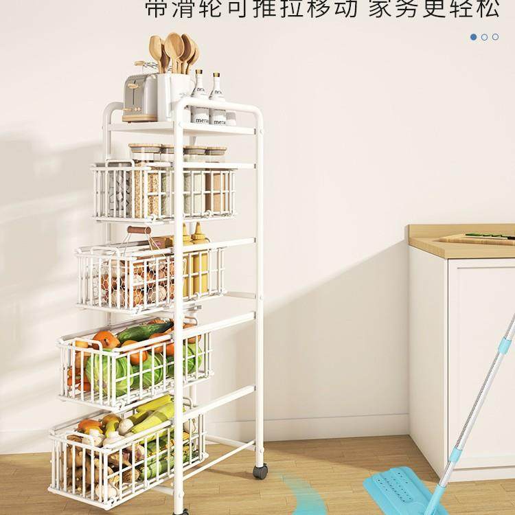 抽屉收式厨置物架房ALL10055架落地蔬菜推车置物可抽拉夹缝纳架瓜,厨房/烹饪用具,抹布架/厨房清洁收纳架,淘宝优惠券,粉丝福利购,淘宝优惠卷