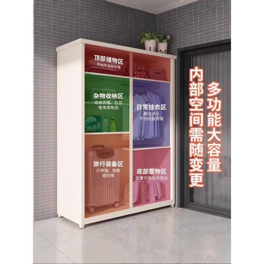 容家阳台储物柜卧室推拉门衣柜户外防YOP水防晒杂物大用量柜收纳