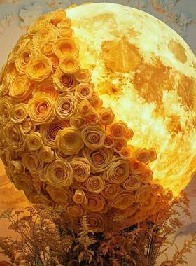 中秋节美打陈氛摆件围置装饰商场景区布月亮背景拍照TDJ卡发光道