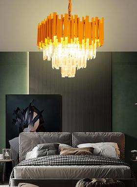 别墅复式楼水晶吊灯轻酒奢512式楼梯灯法厅店客大气水晶吊灯