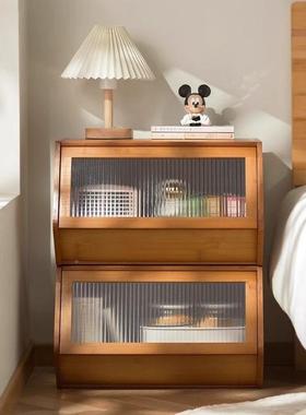 多功能纳有盖床可叠加杂SYU物收盒储物整理箱用收纳柜储物箱头家