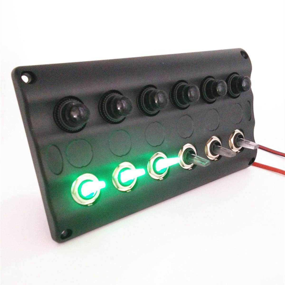 6面板摇杆开钮子关摇臂保ON-OFF带过位载75315据器LED绿灯