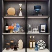 现代板间简约样居软装 饰品酒柜相架仿家真花陶瓷3玻璃摆FTB件ZH28