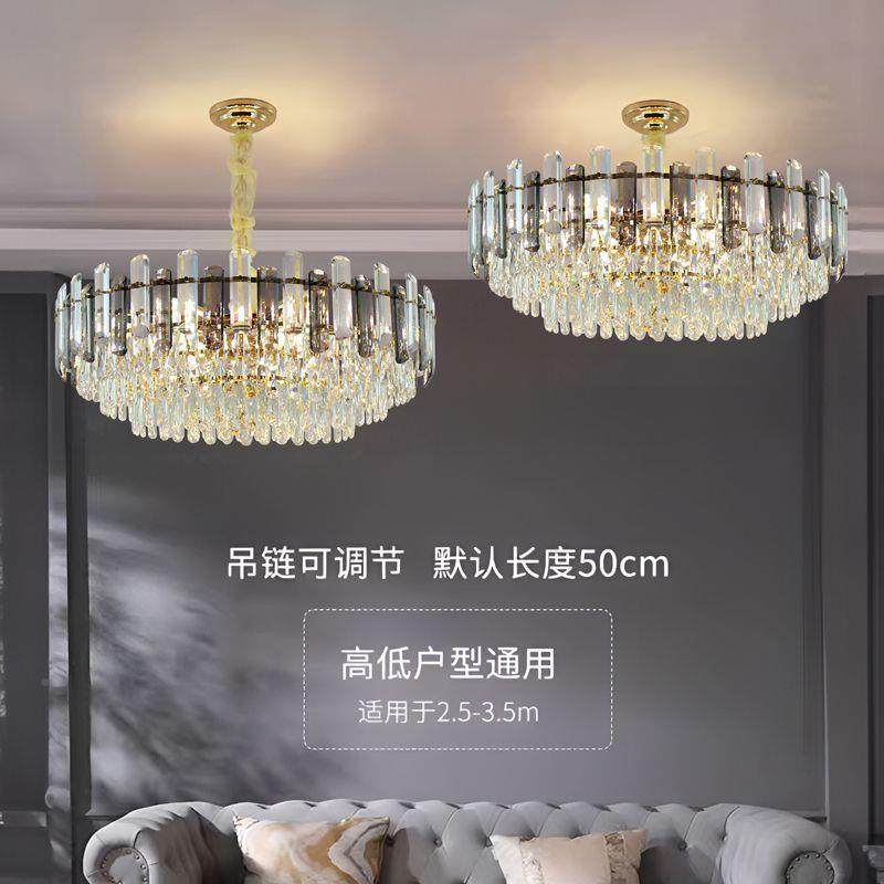 轻水晶吊现灯客厅灯别墅大厅灯餐厅卧室后代简约水晶奢具套467餐,家装灯饰光源,智能吊灯,淘宝优惠券,粉丝福利购,淘宝优惠卷