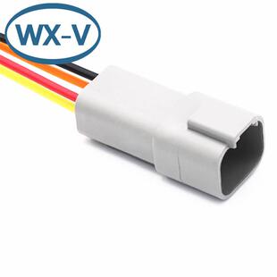 DT04-4P线束DT-04-2德驰型汽车连GLO接器线束插DT064S防P水接头插