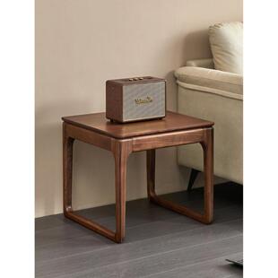 北美黑胡桃木实木茶几沙发边几角几方形小茶桌飘窗炕几榻榻米茶台