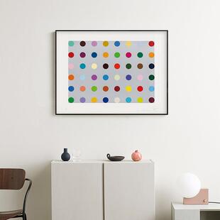 极简装饰画彩色圆点现代抽象波普艺术儿童房客厅卧室挂画沙发壁画