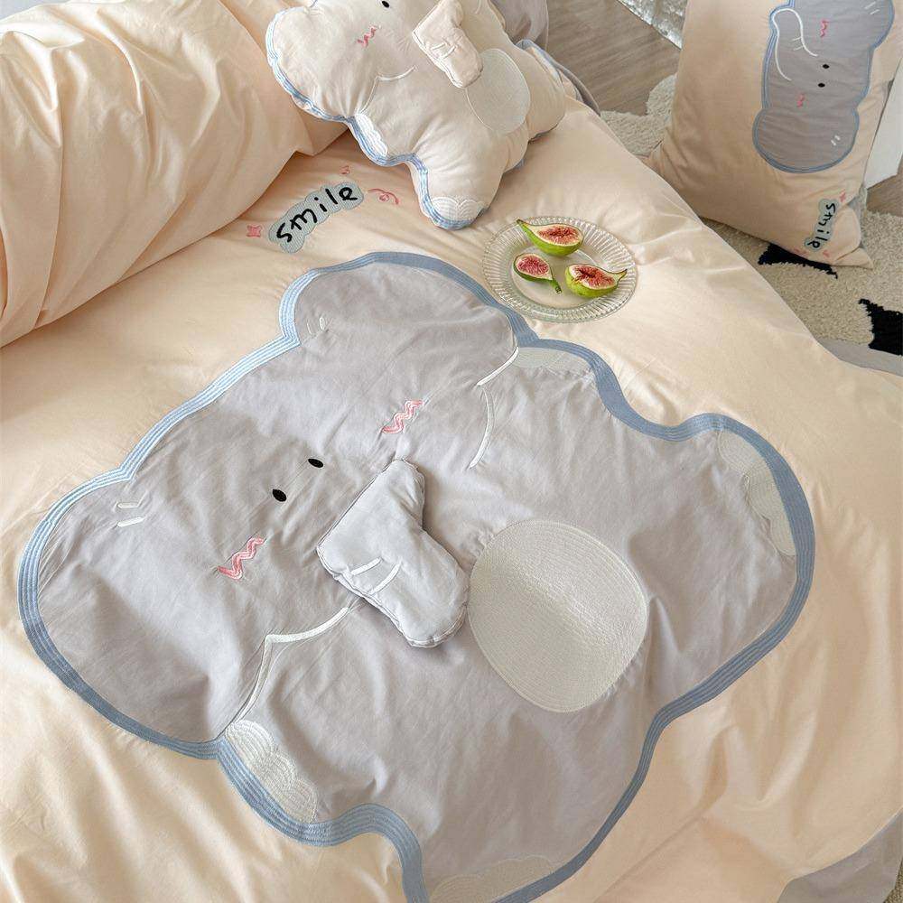 超萌搞怪贴布绣全棉水洗棉四件套亲肤透气纯棉儿童学生开学床品,收纳整理,烫衣板及配件,淘宝优惠券,粉丝福利购,淘宝优惠卷