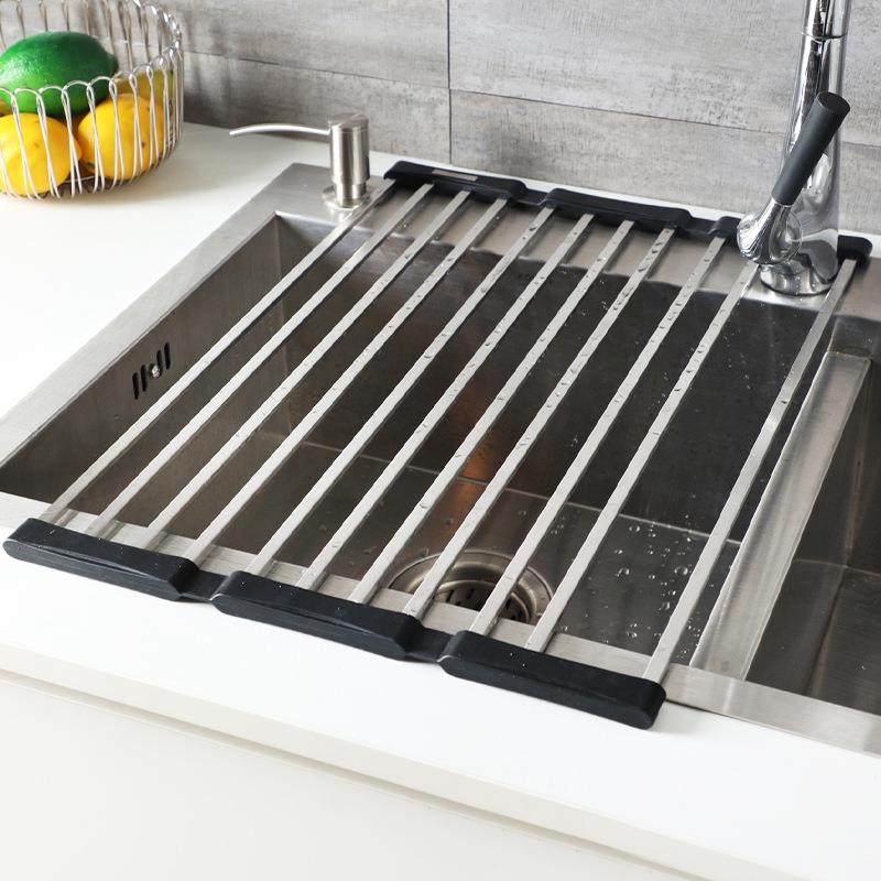 304不锈钢水槽沥水架厨房收纳折叠收纳碗碟置物架隔热架,纺织面料/辅料/配套,纺织机械配件,淘宝优惠券,粉丝福利购,淘宝优惠卷