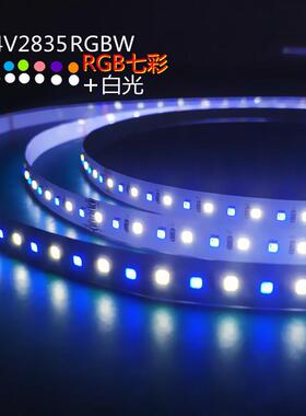2835RGBW五合一灯条DC24V12MM板宽5线程七彩变色灯带调光高亮度
