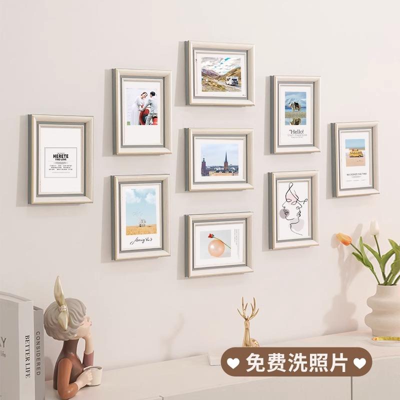 创意相框组合简约照片墙相册挂20230701墙定制背景墙寸可7洗相墙
