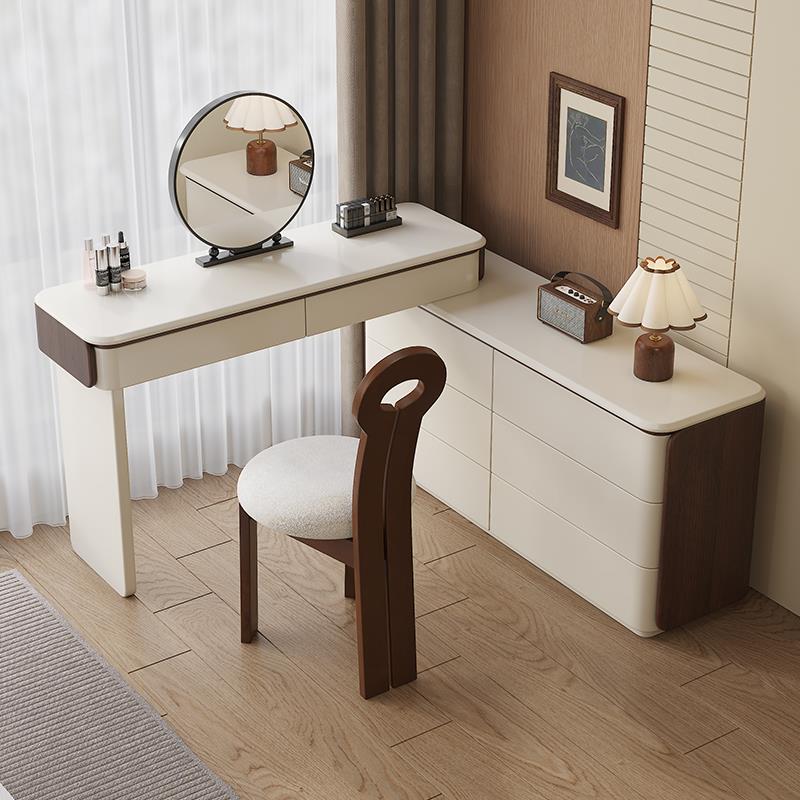 实木烤漆梳妆台卧室缩化妆桌斗柜一伸体02MM-770255新款中古2风家