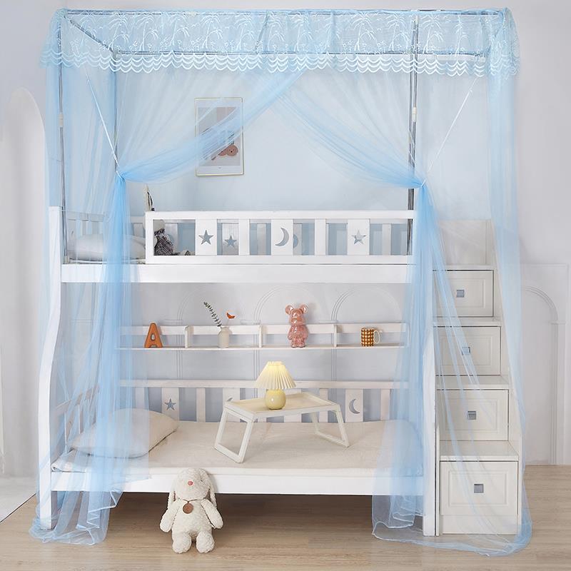 步梯款QPZ下子母床蚊柜梯高低儿童床母子床一体铺式帐上铺双层床