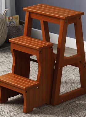实易木楼梯子家用3ZDBT凳折叠多功能三步梯室内简梯登高踏步台阶