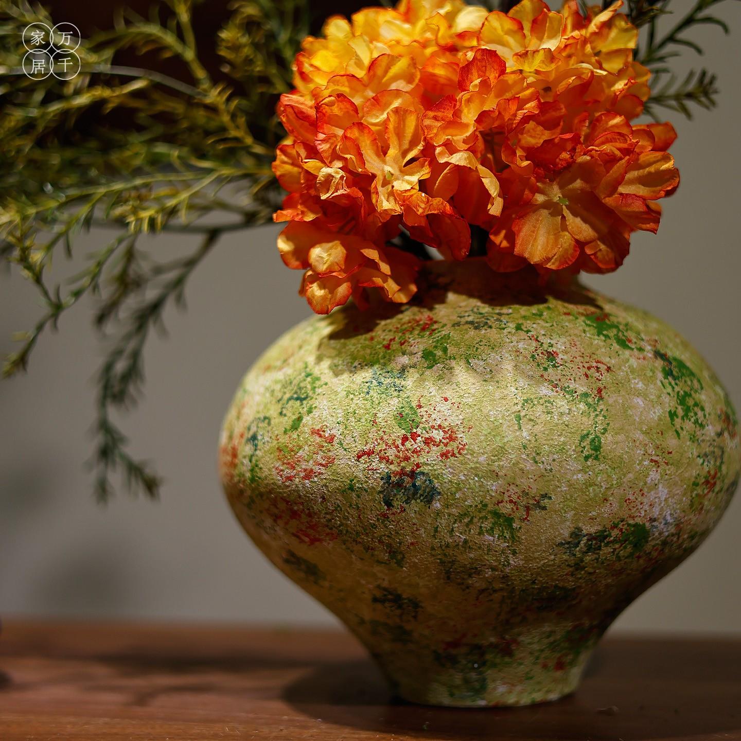 新NPC中式绘级陶瓷花瓶摆件禅意手宋式高感插花家居酒玄关民宿店