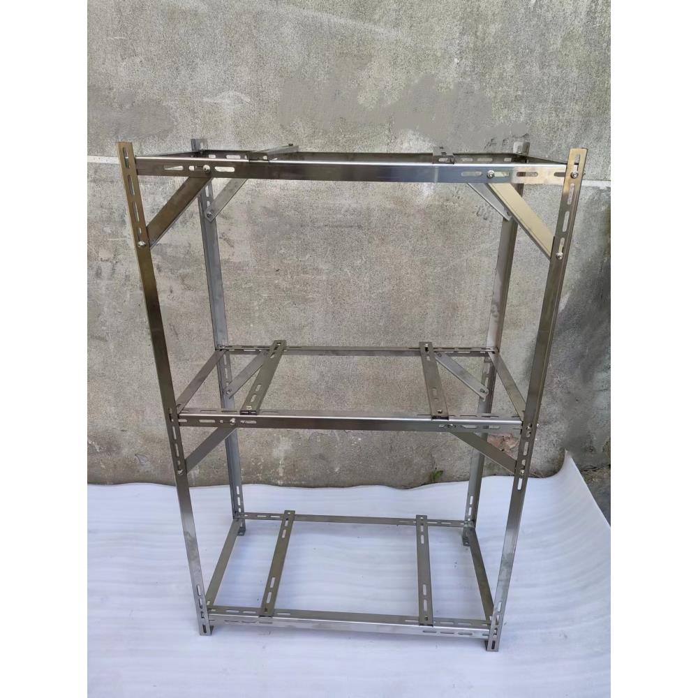 HC08-6家用调外机多台架不锈2.厚1匹1.5P2匹3匹双0层落地叠放钢通