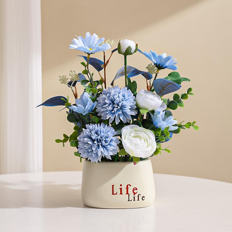 向hbh-2023日葵真假花摆设客厅玄关花瓶仿摆件饰卧餐室桌装办公室