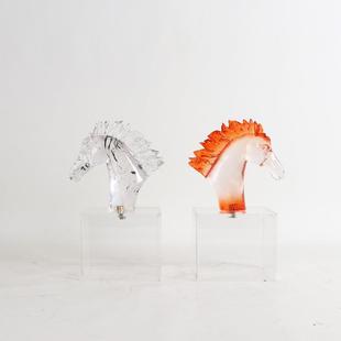 新中式明头摆马件板样房透客厅玄关艺MC-TY-71术品酒店别墅高端软