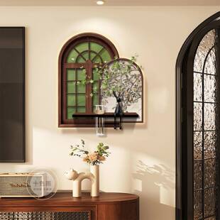 水培绿植中古风厅物装饰画F9977M55立可置客餐厅挂画入户造型墙体