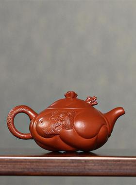 鱼化龙宜原矿小煤窑兴朱泥工制作紫手砂茶壶WPH0912茶具