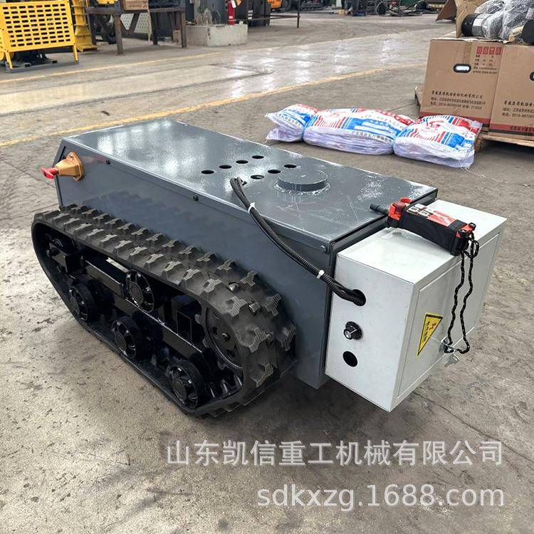 遥控电动底轮盘小型橡胶履带车LLA链直流电驱动智器能机人底盘总