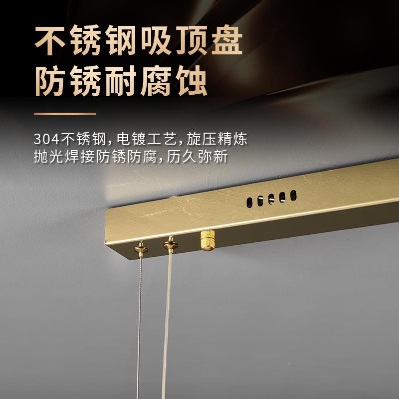 法式条轻奢240水吊灯卧室餐晶厅灯欧式简约水晶吊灯LE长三色D变光