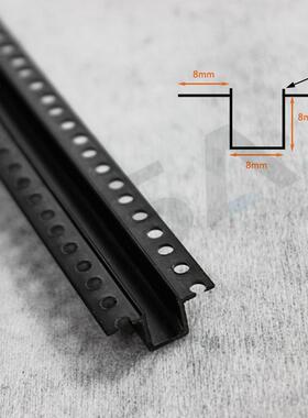 黑PV字C塑料黑色U型几JOD字型条分割线条U型异色几条单边型角条工