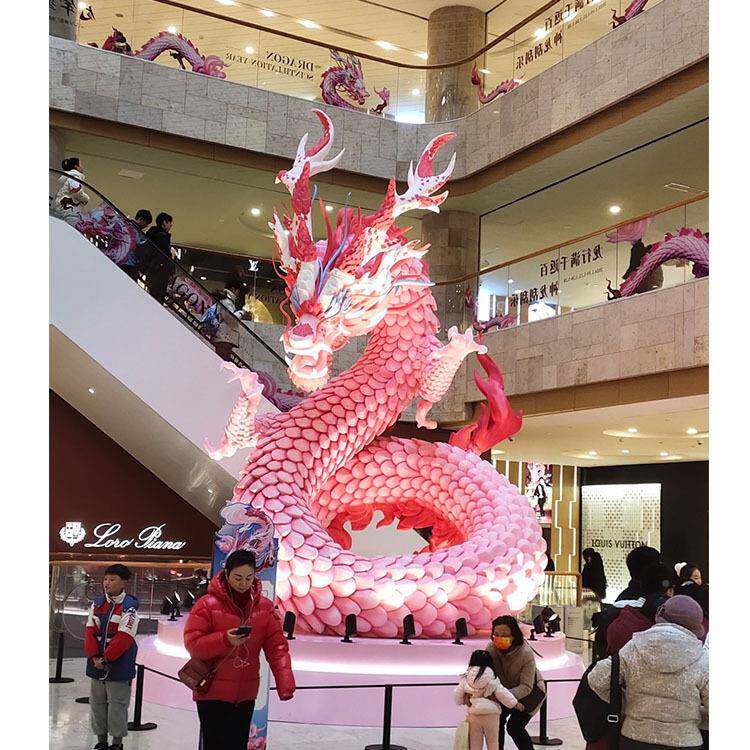 年南京德基龙200广场商场美陈塑龙泡沫雕像摆龙雕年吉祥摆件件