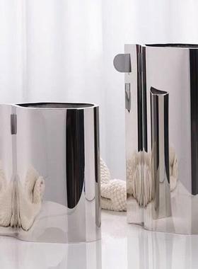 现简约风单耳花器样板房民宿家居客厅饰茶桌面插EVD花代摆件几装