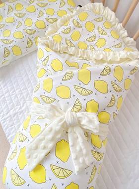 棉221112豆婴儿抱被新生宝儿包被春秋冬季初生包单纯宝豆绒包裹被