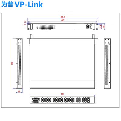 为VP-Lin链k8普万兆国产8光2光口+24千兆电1GSFP+网管全路全国产