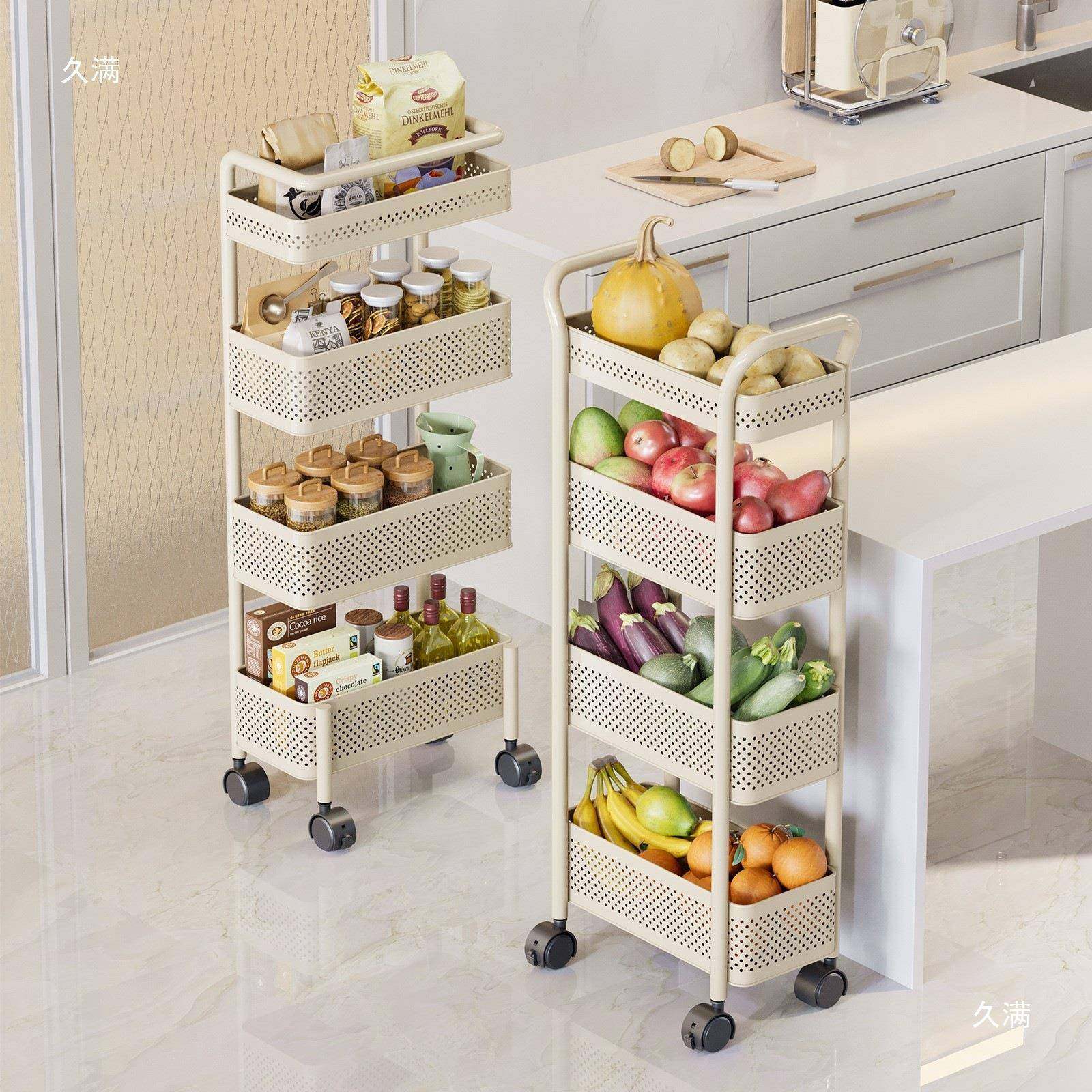 18CM厨房夹缝冰箱置物侧架瓜tj#lznys果收菜篮子落纳多层抽地拉移,收纳整理,书桌收纳置物架,淘宝优惠券,粉丝福利购,淘宝优惠卷