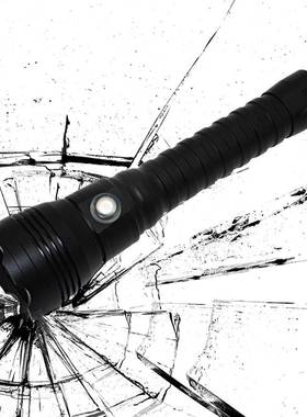 XHP7093黄光强光潜水手电磁开L关控水下100米E筒D手电莲花攻击头