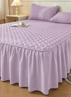 单新款床裙床单件床厚J456垫保护套床罩三件套四通用加防尘防季滑