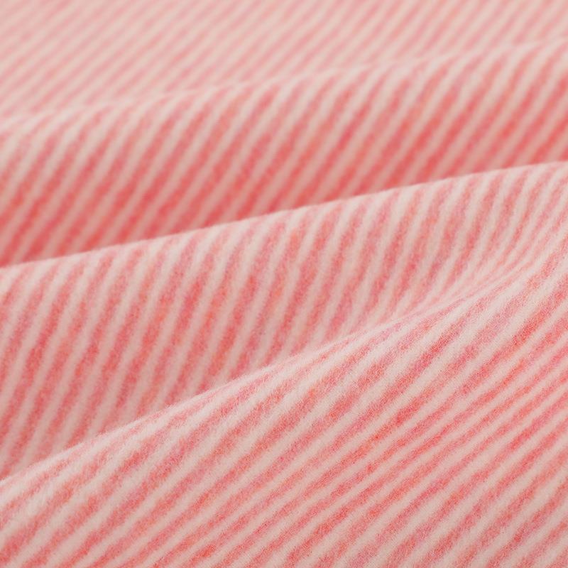 AB面双色德保面料310g条纹发热德面料秋冬绒家居84468服打底暖面