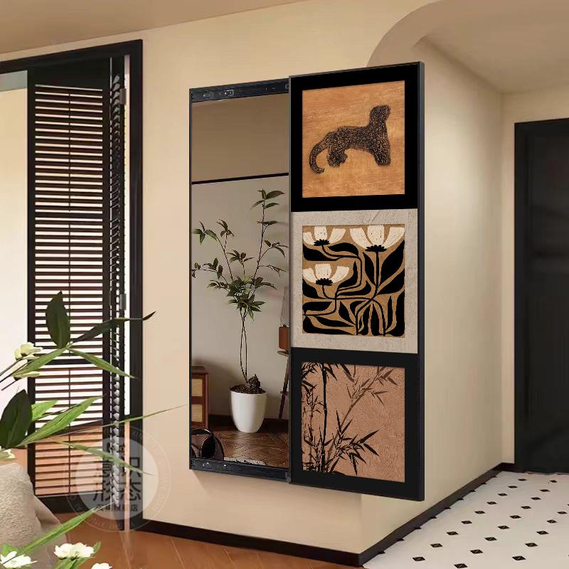 联中风镜子百可推F78J5H86拉隐藏式身镜可关闭隐形卧室穿全古衣镜