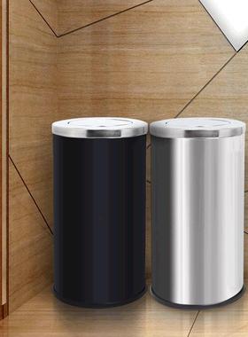 不锈港式垃圾无桶翻34645盖钢盖半烟缸砂钢黑色商用创意号大厂家