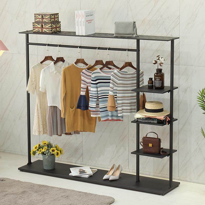 新置款衣帽架落客地衣架铁艺创意厅简易卧室挂衣衣ANP架组装服架