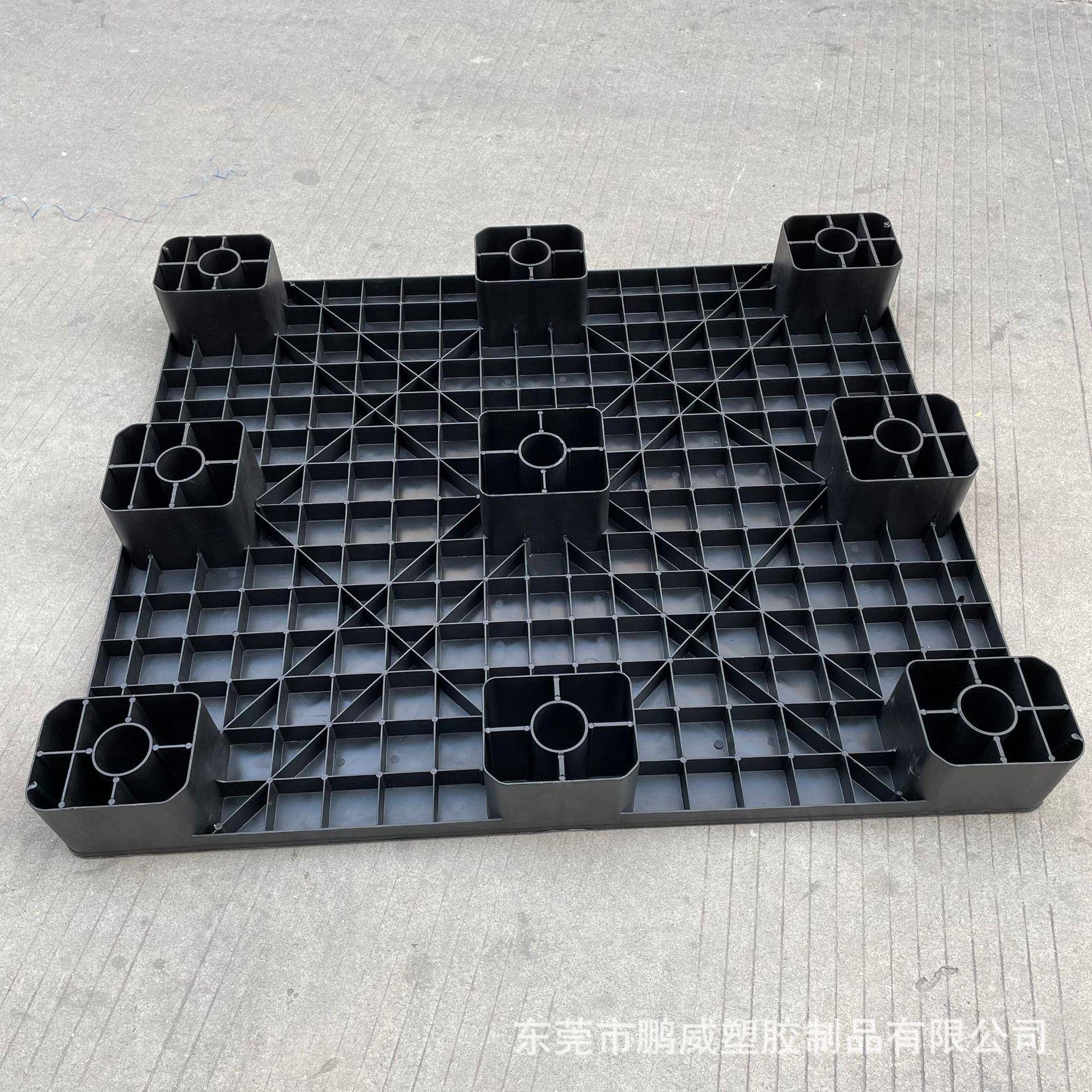 防静电平JTK面九注脚载重托盘塑九脚平板型栈板塑平面型叉料卡车