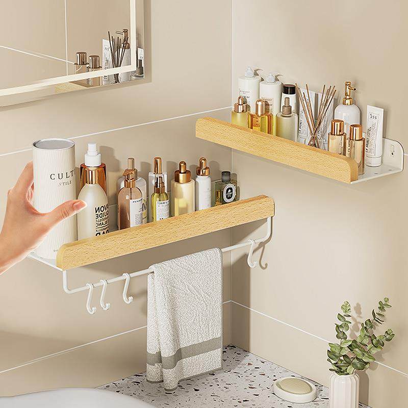 浴室F97HJTM6卫生间物架壁式厕所洗置洗漱台手台间墙上挂架子免打