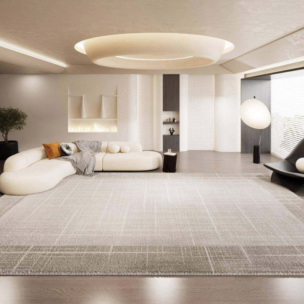 现代客简约厅地毯意式羊茶几垫绒地垫卧室沙0发毯225大面-积全铺