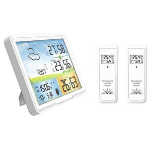 热卖 产多品彩气屏天气预报PT20B功能象PT20B电钟子闹钟现货 爆款