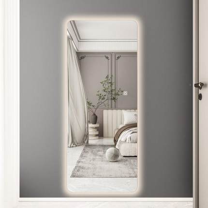 入穿衣智能镜子触摸le户d全身镜壁挂式玄关88188镜带灯衣帽间屏镜