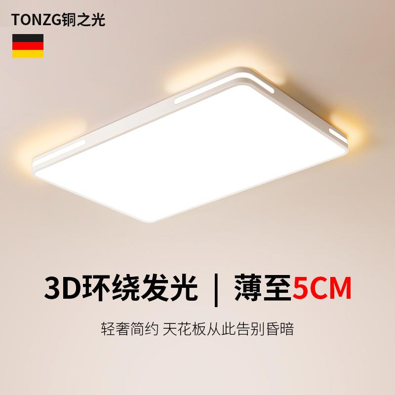 长形led吸顶灯38用简约现大气家灯具年新款大灯方超薄客厅代灯